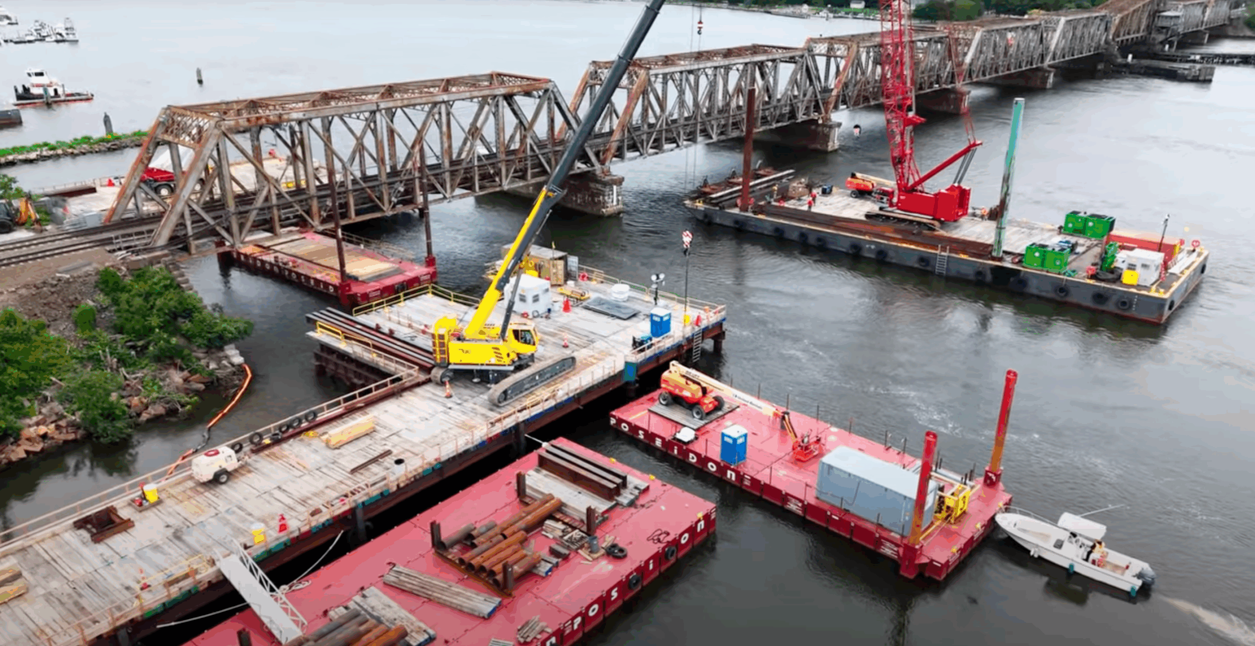 Connecticut River Bridge construction