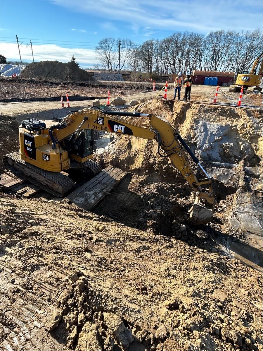 Access road construction along Connecticut River